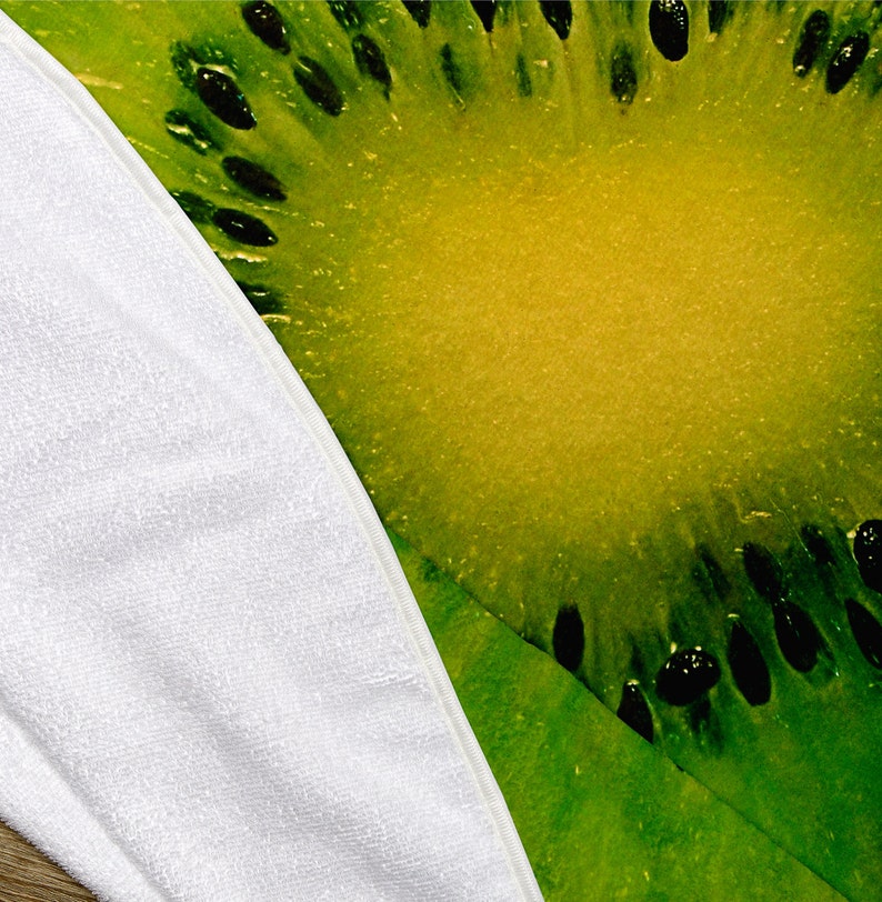 Kiwi Fruit Slice 60 Round Microfiber Beach Towel Etsy