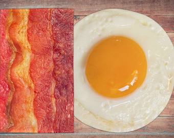 Bacon & Egg Breakfast Combo Rug Set