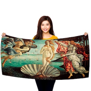 Botticelli&#39;s &quot;The Birth of Venus&quot; 30&quot; x 60&quot; Beach Towel