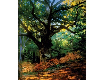 Claude Monet, "Bodmer Oak at Fountainbleau Forest" Canvas Gallery Wrap Reproduction Print