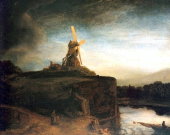 Rembrandt Van Rijn The Mill - Premium Canvas Print