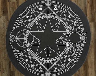 Sakura's Magic Circle 60" Round Area Rug -OR- Towel
