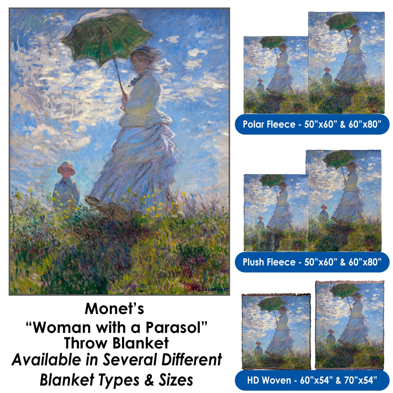 Legging Claude Monet - Mulher com Parasol virada para a di