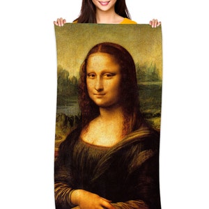 Leonardo Da Vinci&#39;s Mona Lisa 30&quot; x 60&quot; Beach Towel