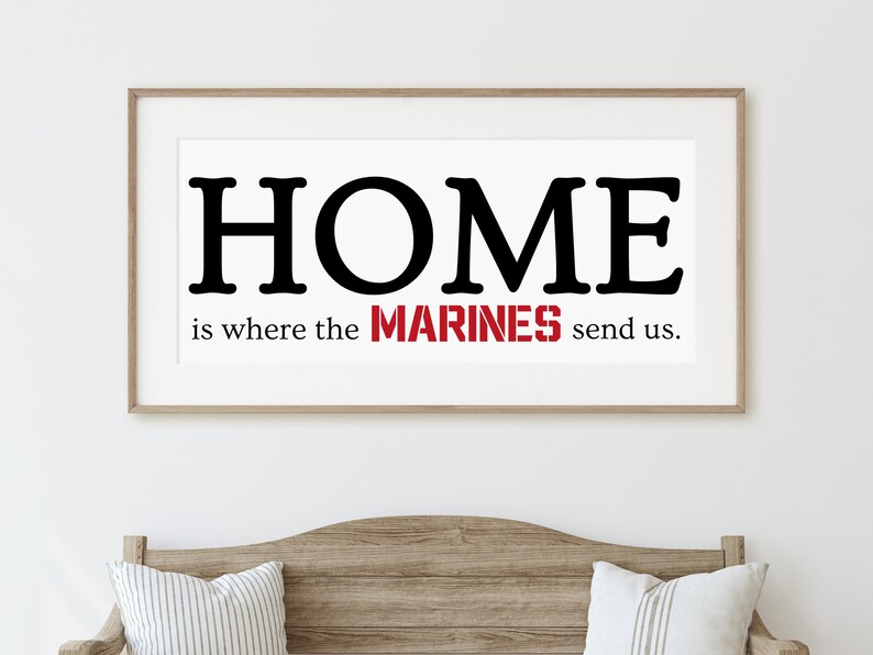 Home Is Where Marines Usmc Corps Armed Forces - Usmc Home Decor Home Is Where Marines Usmc Corps Armed Forces - Usmc Home Decor