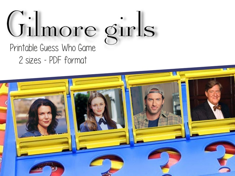 Gilmore Girls Printable Guess Who Game Cards Christmas Gift | Etsy