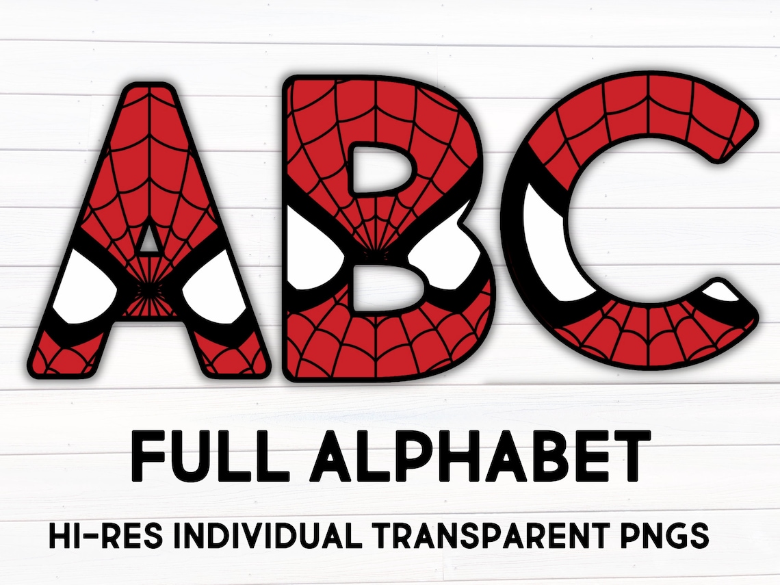 spiderman-alphabet-printable