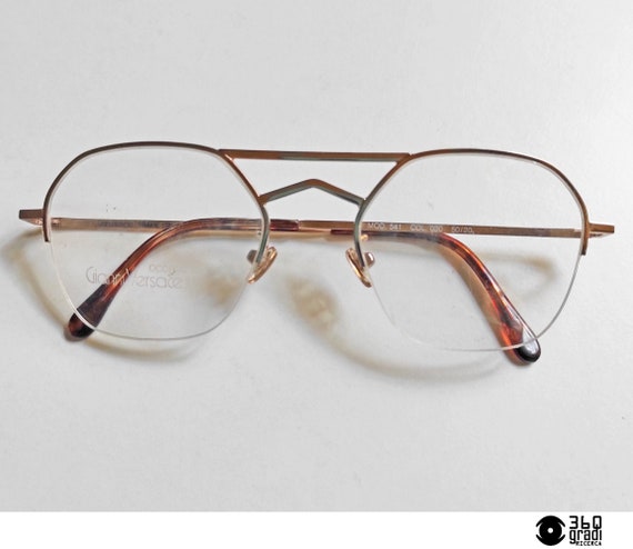 Vintage Gianni Versace Metal Frames Vintage Gianni Versace Gold Metal Eyeglasses Frames 1980s - Etsy main image 4