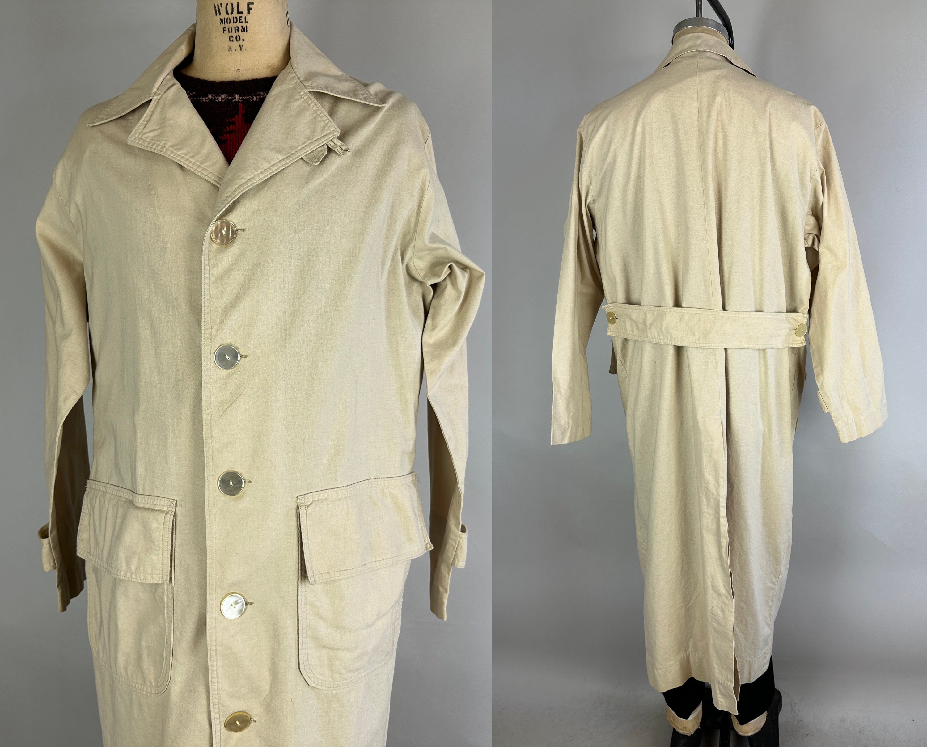 1910s Get Ready to Drive Duster Coat | Vintage Antique Teens 1910s Get Ready to Drive Duster Coat | Vintage Antique Teens