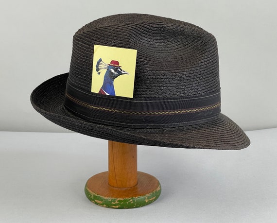 1950s Splendid Straw Fedora | Vintage 1950s Black… - image 7