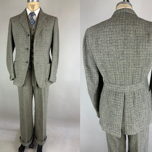 1930s Three-piece Belt-back Suit | Vintage Early 30s NRA Label
