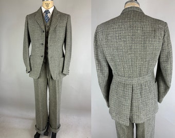 気質アップ Suit Belt-back Three-piece 1930s | NRA 30s Early Vintage スーツ