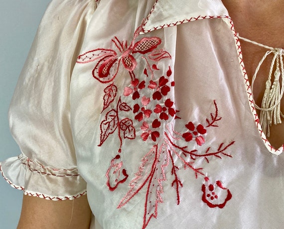 silk peasant blouse