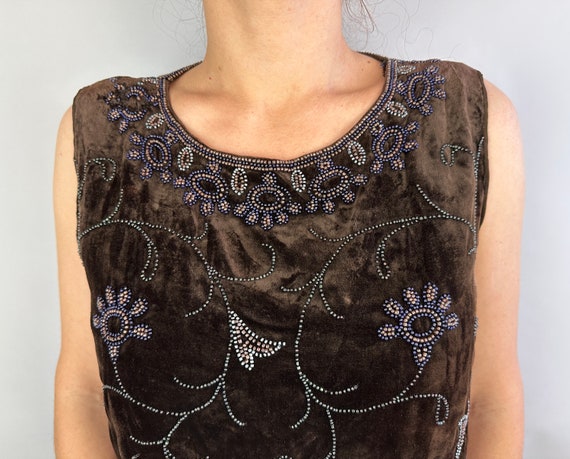 1920s Bedazzling Beaded Blouse | Vintage 20s Brow… - image 3