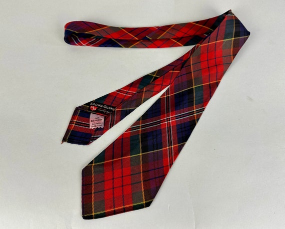 1930s Perfectly Plaid Necktie | Vintage 30s Clan … - image 5