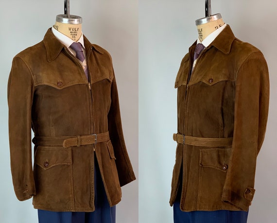 1930s Belted Back Outdoors Jacket | Vintage 30s M… - image 5