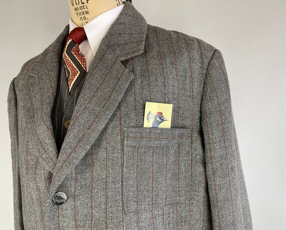 1930s Belted Back Jacket | Vintage 30s Grey Wool … - image 5