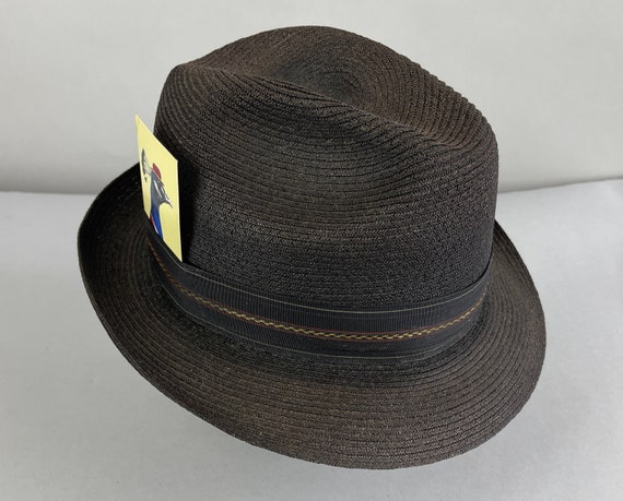 1950s Splendid Straw Fedora | Vintage 1950s Black… - image 8