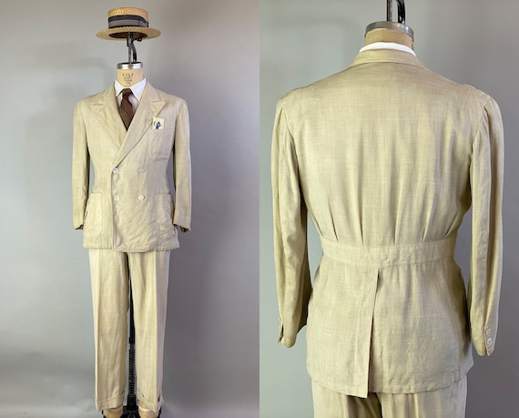 1940s Tropical Trip Suit | Vintage 1940s Oatmeal B