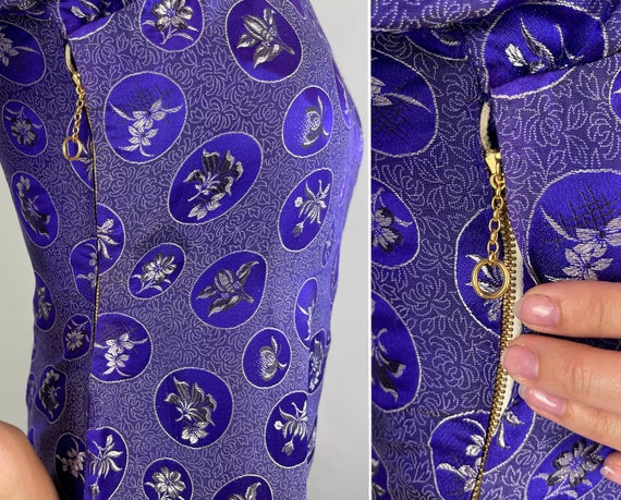 1940s Vibrant Violet Cheongsam | Vintage 40s Purp… - image 10