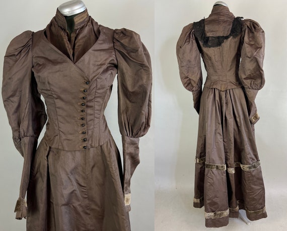 1800s Milady's Mutton Sleeves Ensemble | Antique … - image 2
