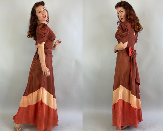 1930s Spicy Sweet Gown | Vintage 30s Cinnamon Bro… - image 8