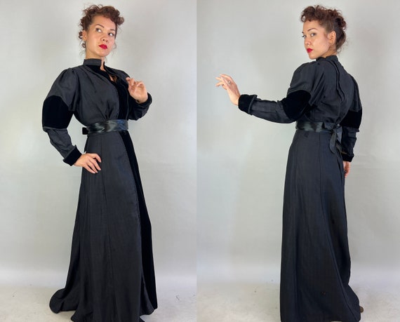 1800s Regal Raven Dress Ensemble | Victorian Anti… - image 7