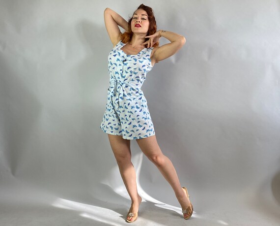 1940s Beautiful Butterflies Romper | Vintage 40s … - image 8