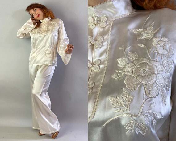 1940s Sweetheart Souvenir Pajamas Set | Vintage 40