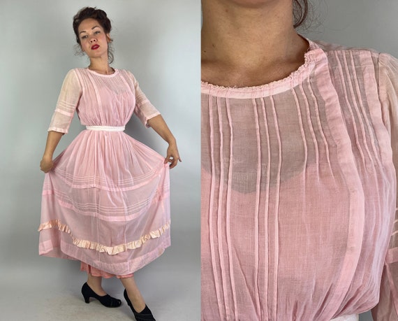 1800s Pretty in Pink Dress Ensemble | Antique Vic… - image 1