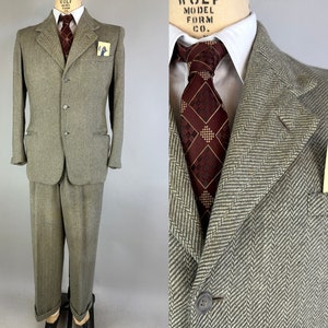 1930s Three-piece Belt-back Suit | Vintage Early 30s NRA