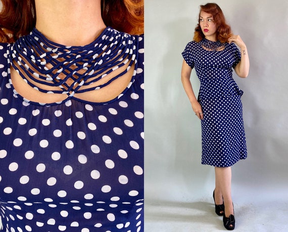 1940s polka dot dress