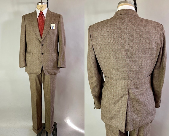 1930s Style Belted Back Suit | Vintage 70s does 30