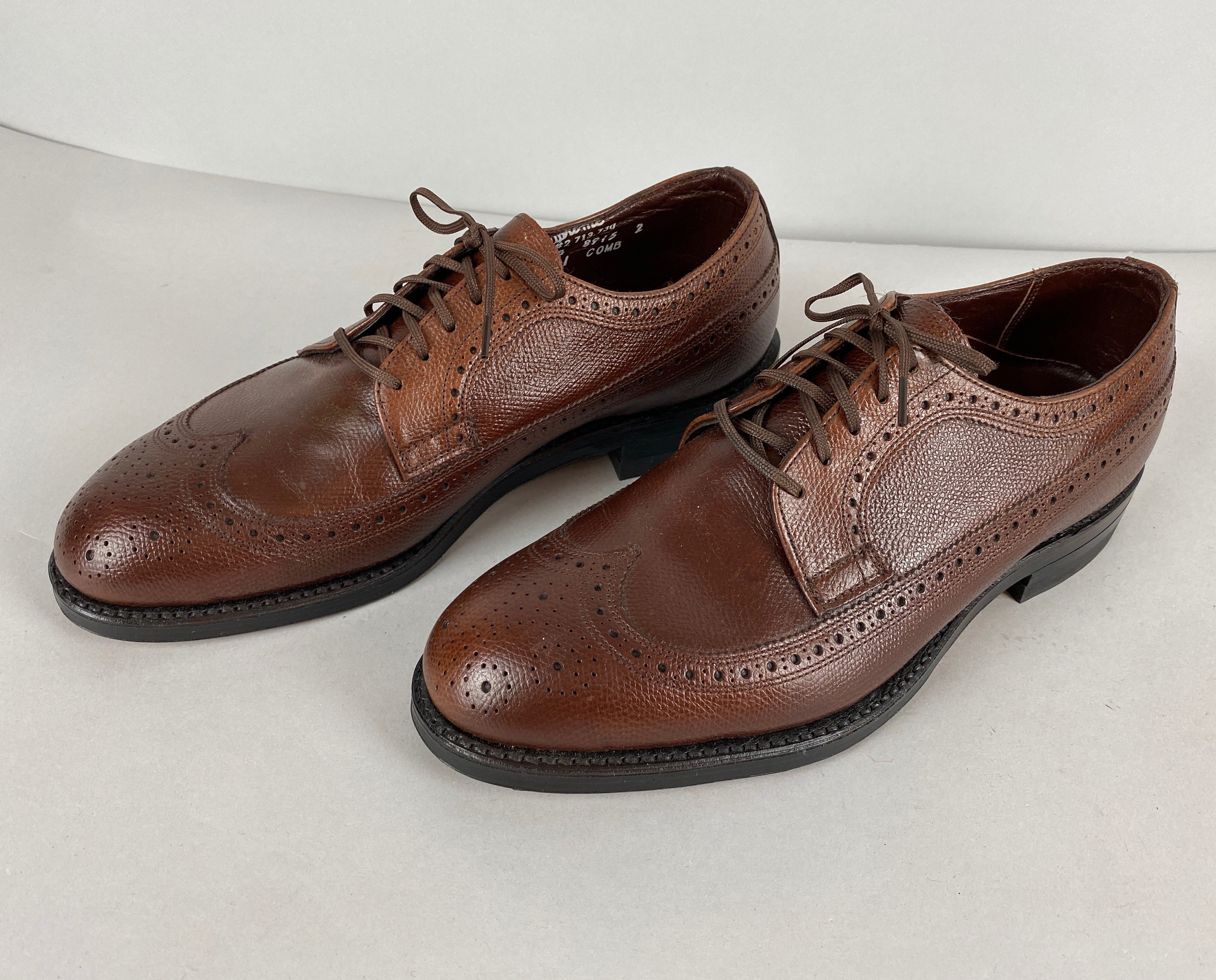 1950s “Foot-So-Port” Mens Shoes | Vintage 50s Cinnamon Brown Pebble ...