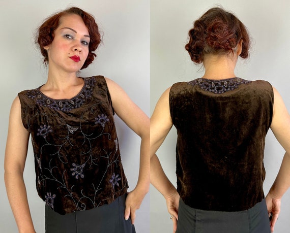 1920s Bedazzling Beaded Blouse | Vintage 20s Brow… - image 8