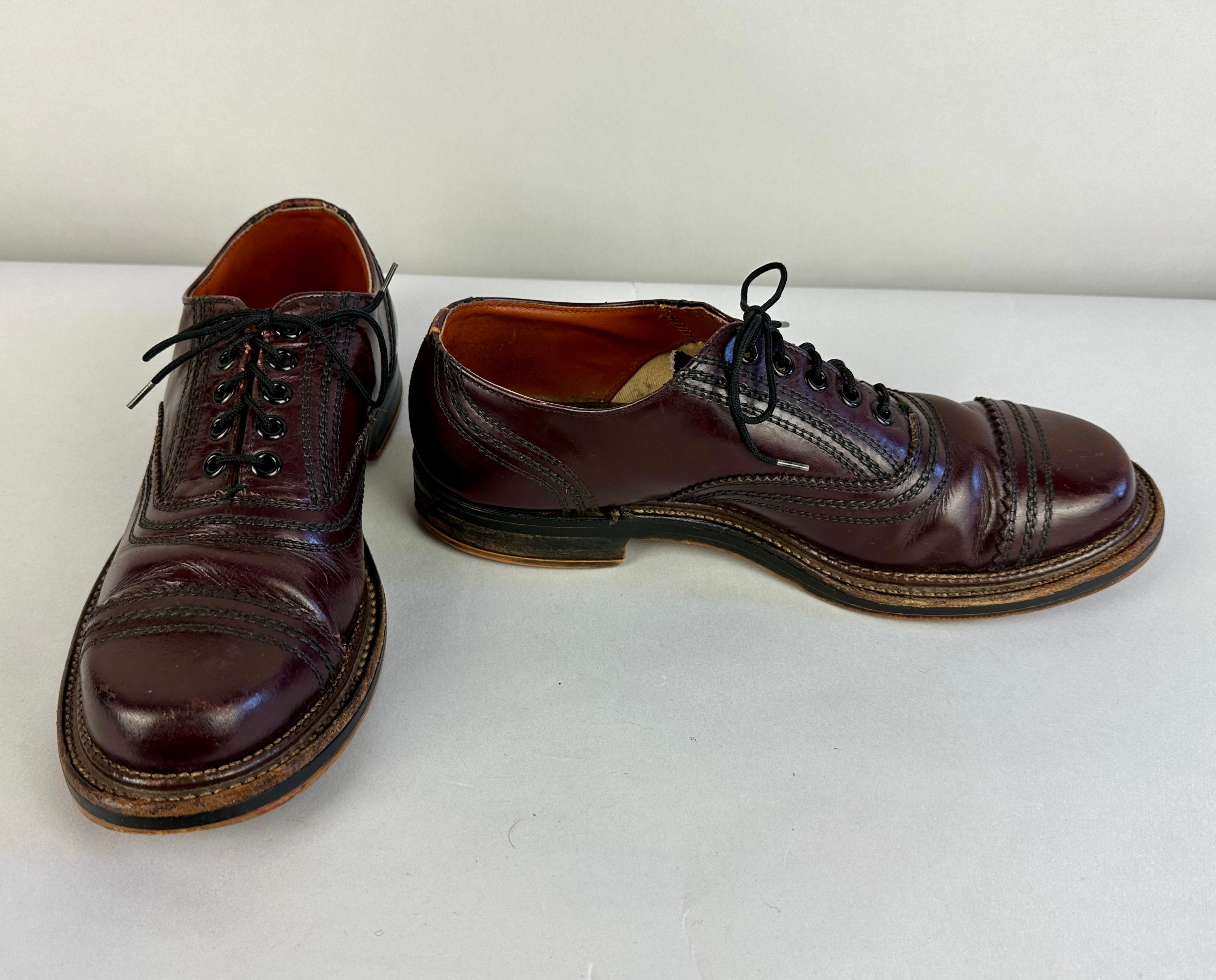 Sew Ruthie Style: Dylon Leather Dye in brown used to recolour old tan  brogue shoes