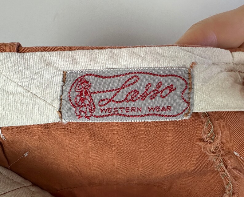 1950s Lady “lasso” Trousers | Vintage 50s Deadstock Peach Striped ...
