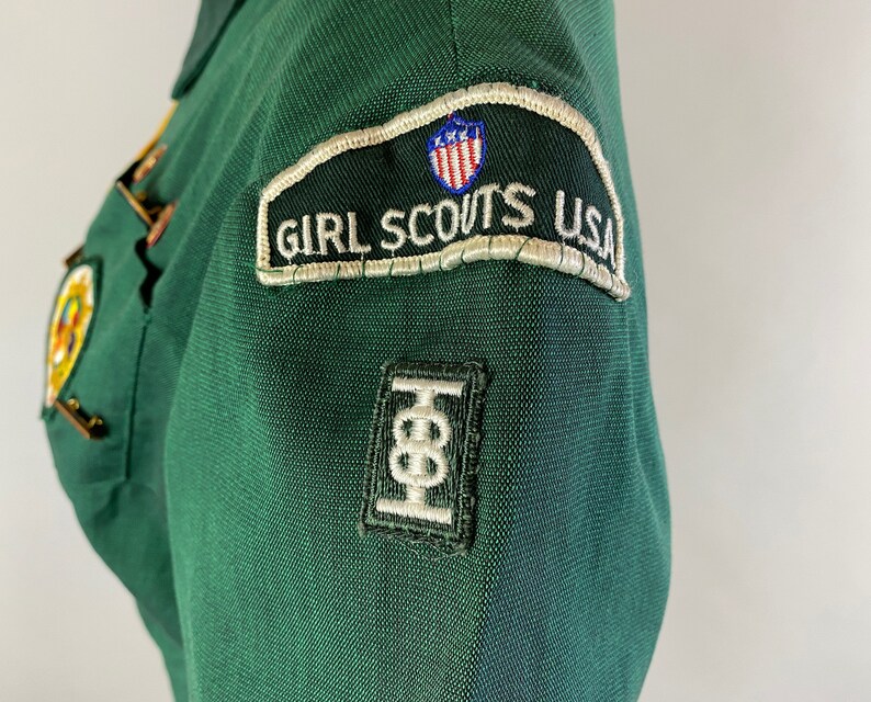 1950s Girl Scouts Uniform Vintage 50s Forest Green Cotton Etsy
