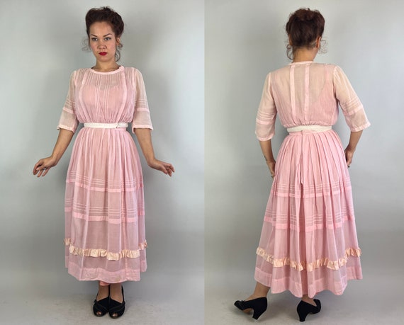 1800s Pretty in Pink Dress Ensemble | Antique Vic… - image 9