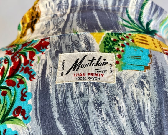1950s Paradise Island Shirt | Vintage 50s Rayon Hawaiian Top 1950s Paradise Island Shirt | Vintage 50s Rayon Hawaiian Top
