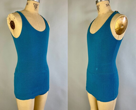 1920s Terrific in Turquoise Swimsuit | Vintage 20… - image 2