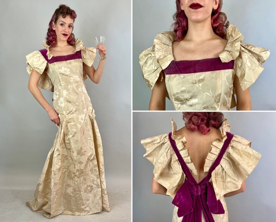 1930s Effervescent Edith Gown | Vintage 30s Champ… - image 1