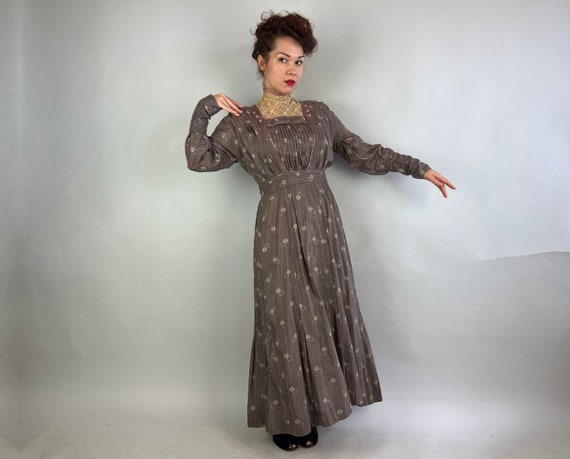 1910s Circled in Silk Dress | Antique Vintage Edw… - image 6