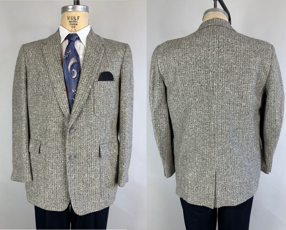 1950s Fantastic Fleck Sport Coat | Vintage 50s Wh… - image 6