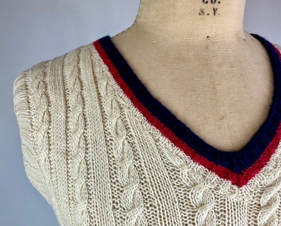 1930s How About a Game of Cricket Sweater Vest | … - image 6