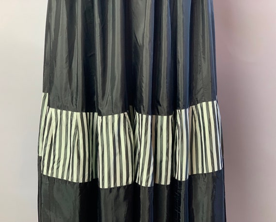 1930s Striped Vaudeville Dress | 30s Grey & White… - image 9