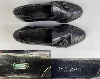 80年代ヴィンテージFLORSHEIMブラックドレスシューズ状態良好