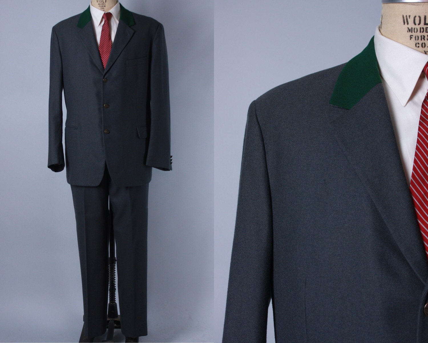 Men's Suits 1960S - 1960s Style Men's Clothing / 1960s blue sharkskin ... 1960s Mens Suits