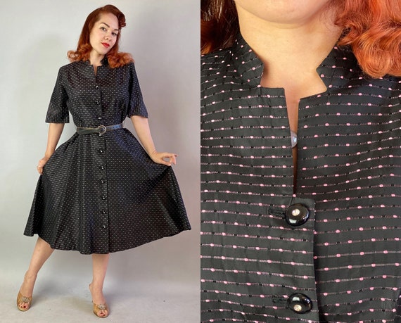 1940s Fascinating Frannie Dress | Vintage 40s Blac
