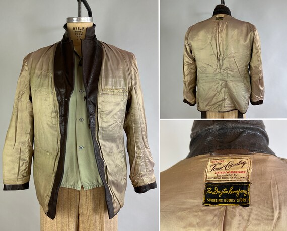 1930s Sportster Leather Jacket Vintage 30s Brown Townsman - Etsy